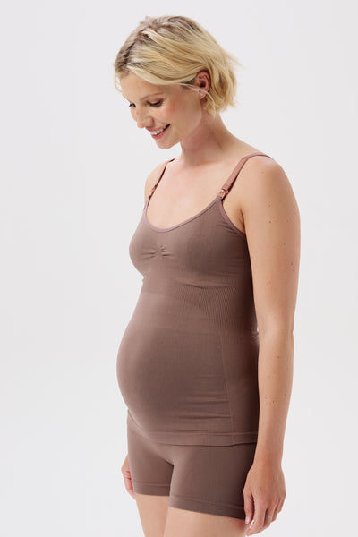 Sensil Seamless Maternity and Nursing Top, Taupe