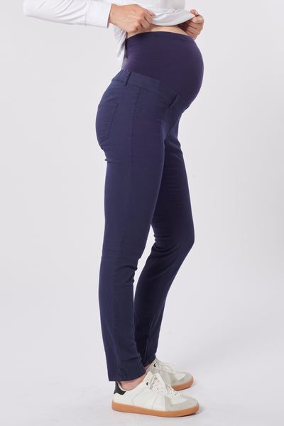 Skinny Stretch Umstandshose navy