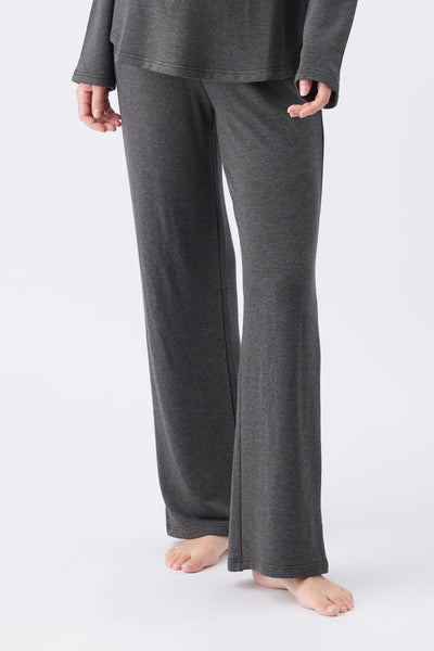 Super Soft Lounge maternity trousers with fleece lining, anthracite melange