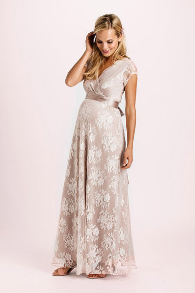 Umstandsbrautkleid lang rose