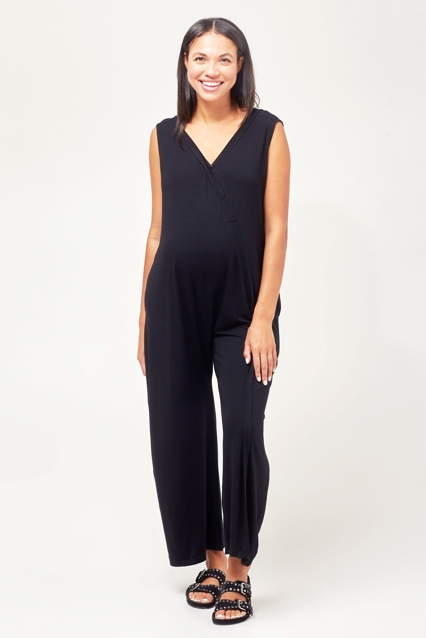Umstands-und Still-Jumpsuit aus Bambus-Viskose