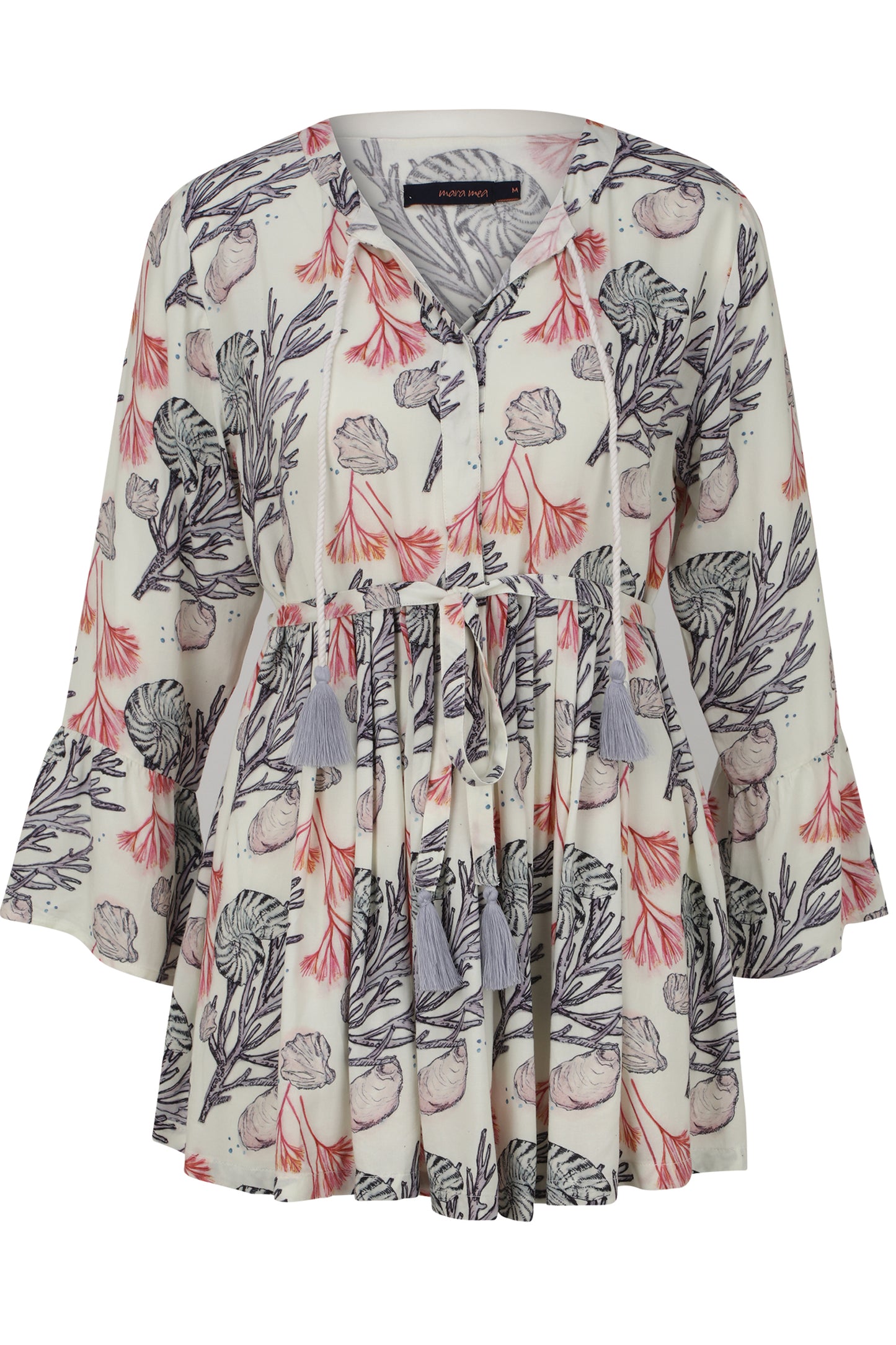 Umstands- und Stilltunika mit Korallen Print