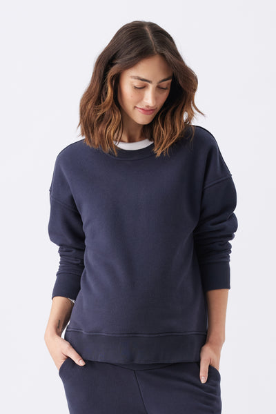 Umstands-Sweater mit seitlichen Still-Reißverschlüssen navy
