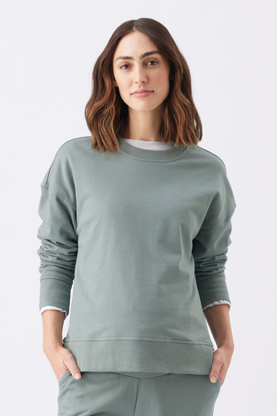 Umstands-Sweater mit seitlichen Still-Reißverschlüssen salbei