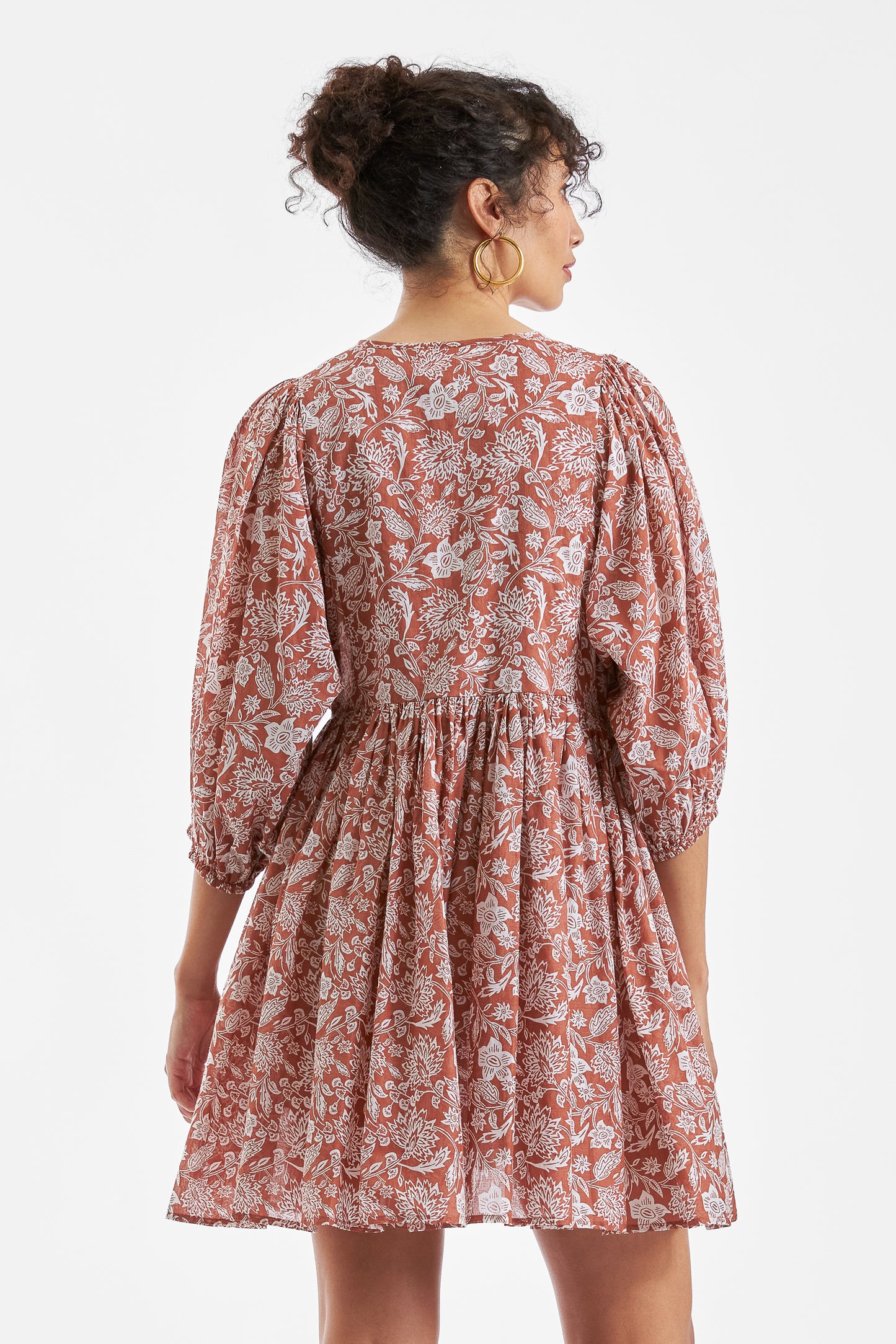 Umstands- und Still-Tunikakleid mit Quasten terracotta