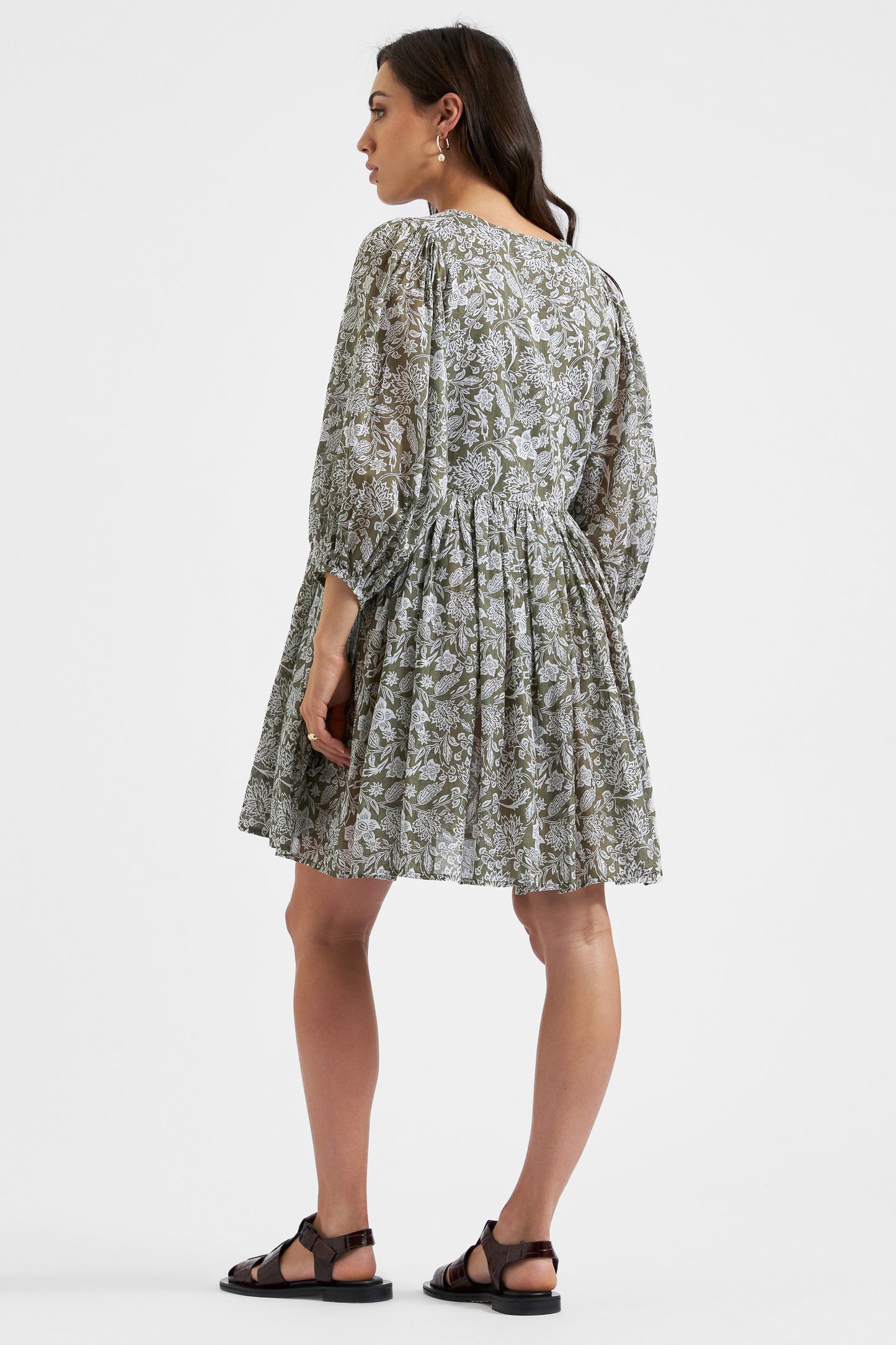 Umstands- und Still-Tunikakleid mit Quasten khaki