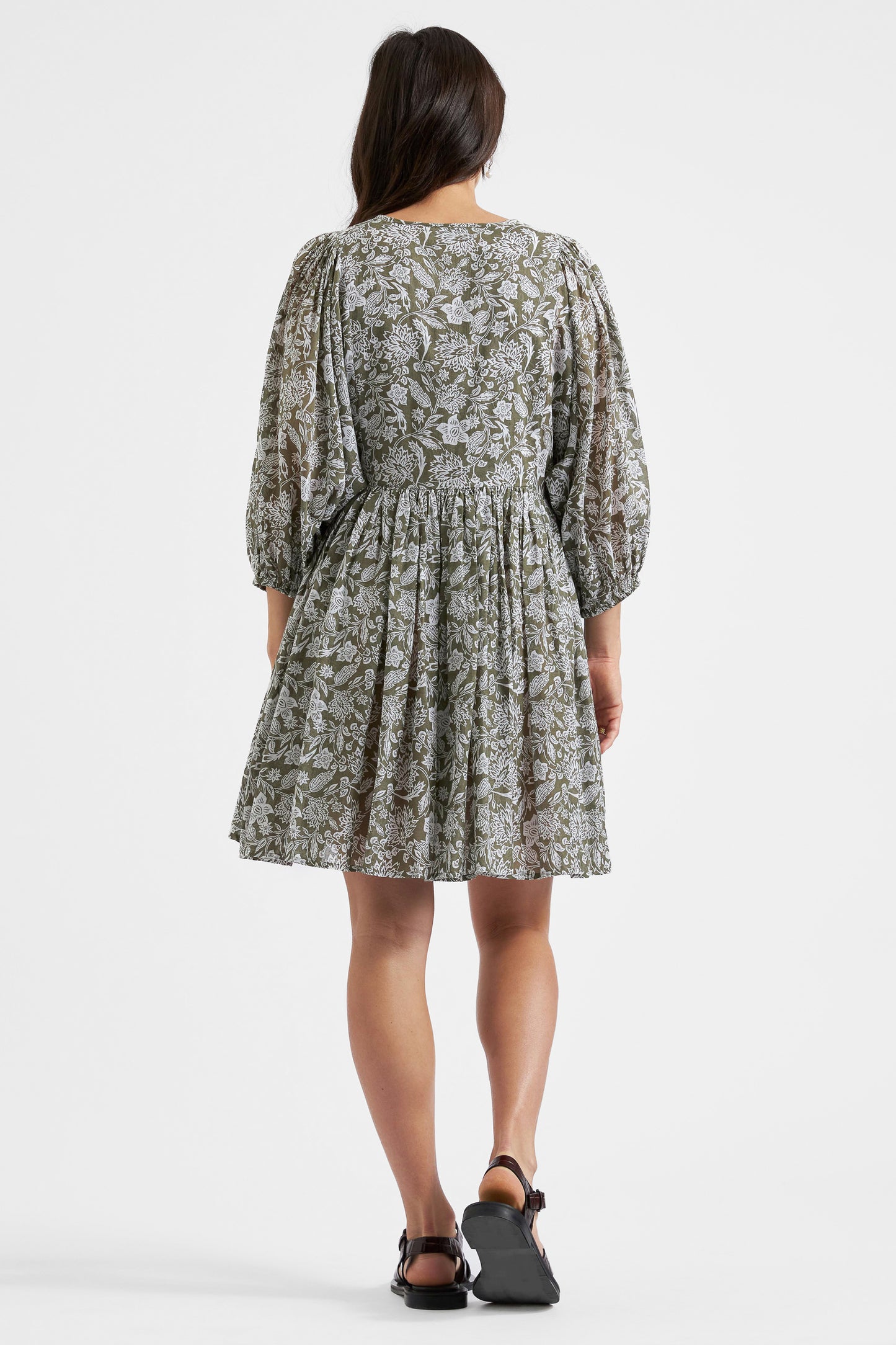 Umstands- und Still-Tunikakleid mit Quasten khaki