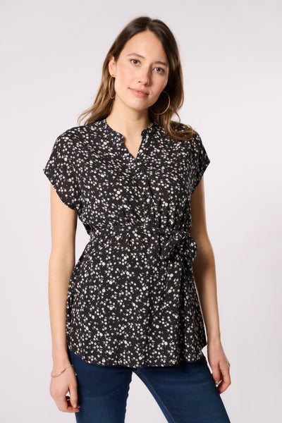 Ärmellose Umstands-und Stillbluse mit Print