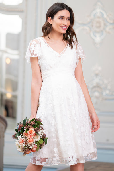 Umstandsbrautkleid mit Stillöffnung