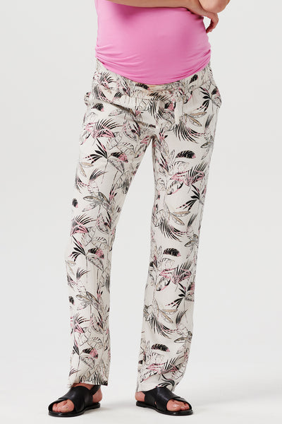 Maternity trousers with all-over print