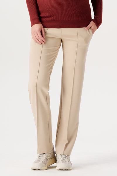 Maternity trousers, straight leg, sand