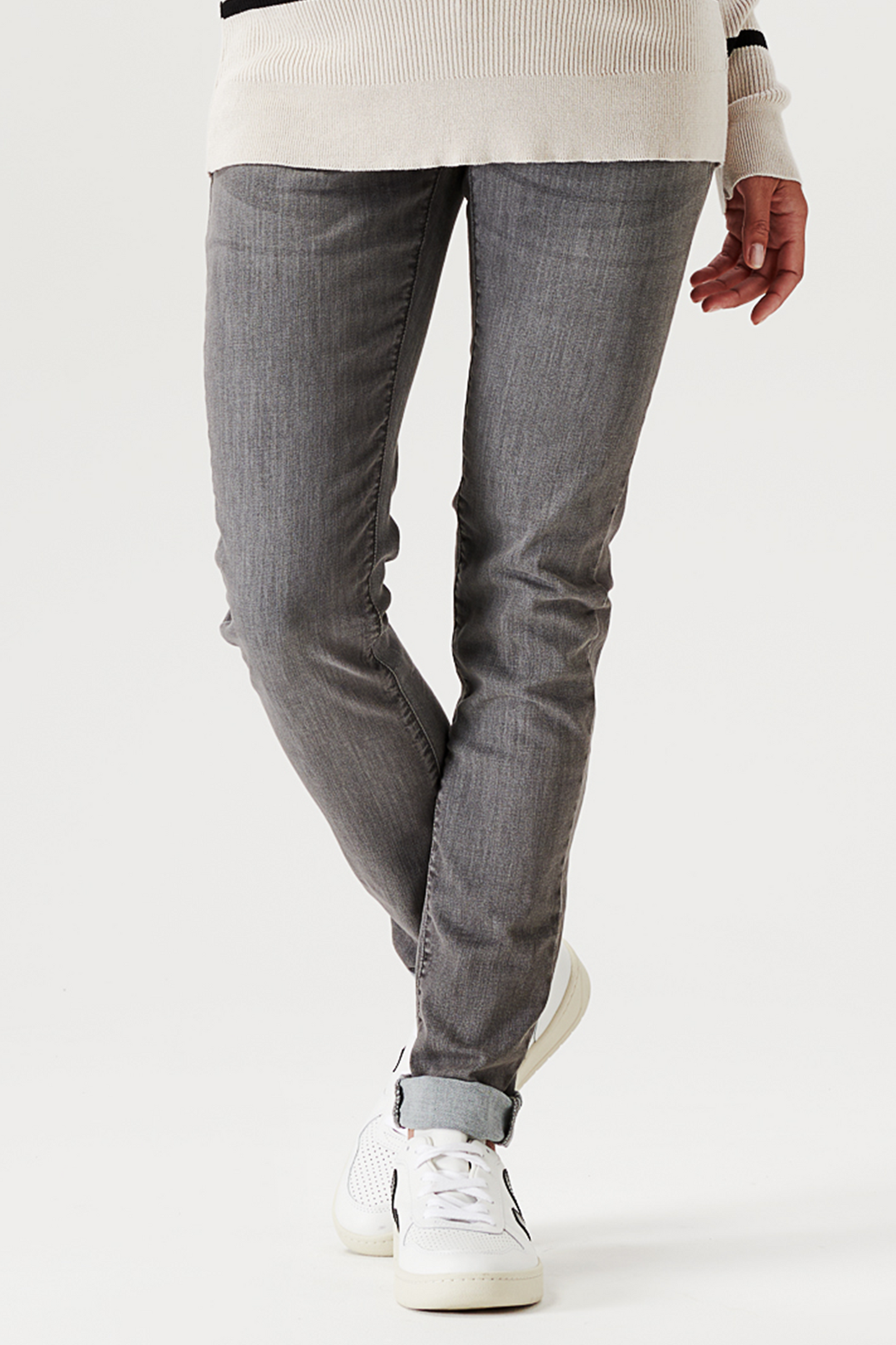 Skinny Umstandsjeans grau