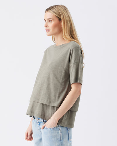 Umstands- und Stillshirt moosgrün