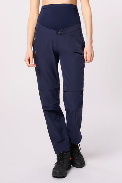 Zip-off Wander-Umstandshose und Short mit abnehmbarem Bauchband