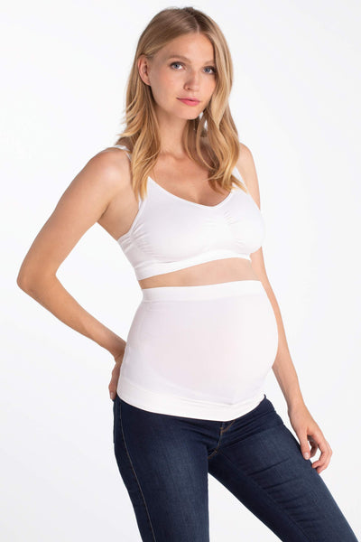 Seamless abdominal support white