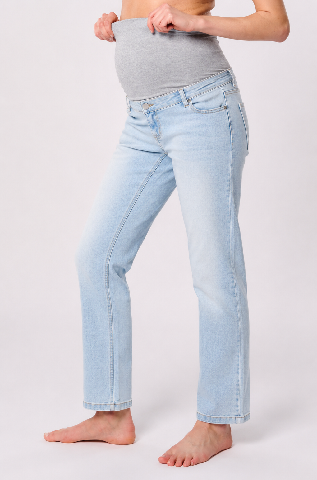 Mom Fit Organic Umstandsjeans Light Wash MAM26AW42 3