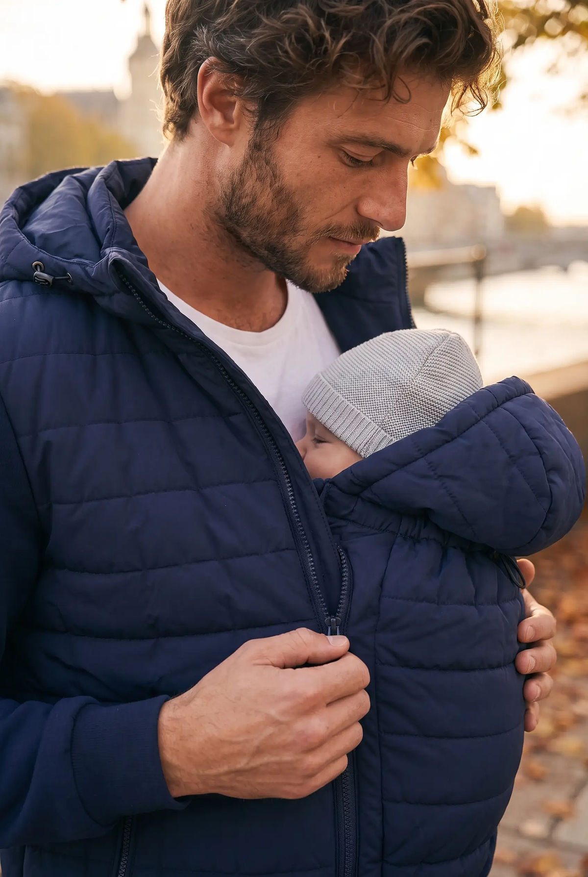 Papa Eco 2-in-1 Windbreaker Tragejacke navy MAM230182 3