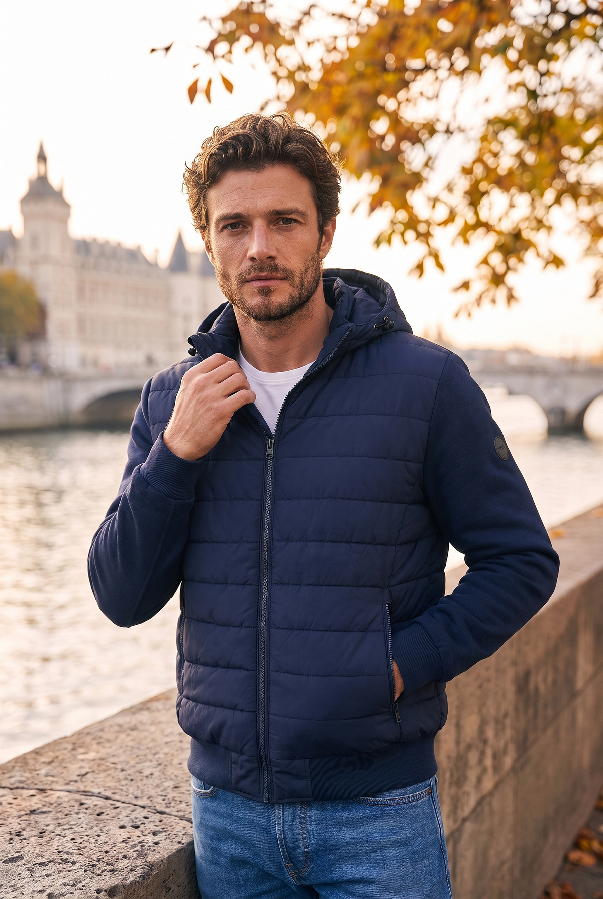 Papa Eco 2-in-1 Windbreaker Tragejacke navy MAM230182 2