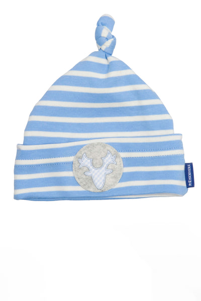 Trachten Babymütze Geweih blau