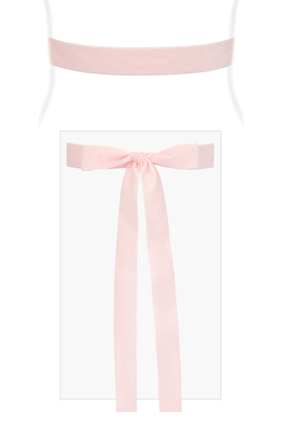 Velvet sash, baby pink