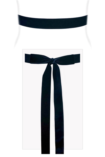 Velvet sash navy
