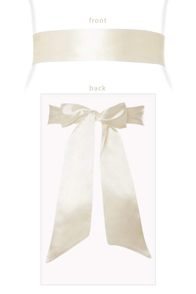 Cream satin sash