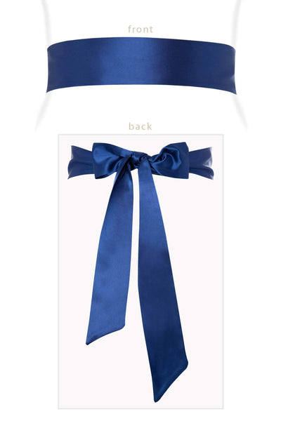Satin Schärpe french blue