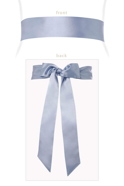 Satin sash, sky blue