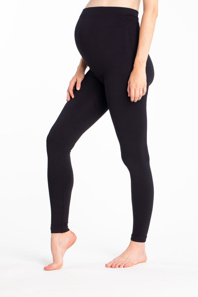 Seamless Überbauch Umstandsleggings schwarz