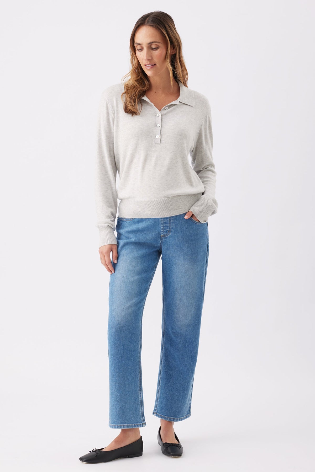 Straight Leg Umstandsjeans mit Unterbauchbund RIP26AW21 5