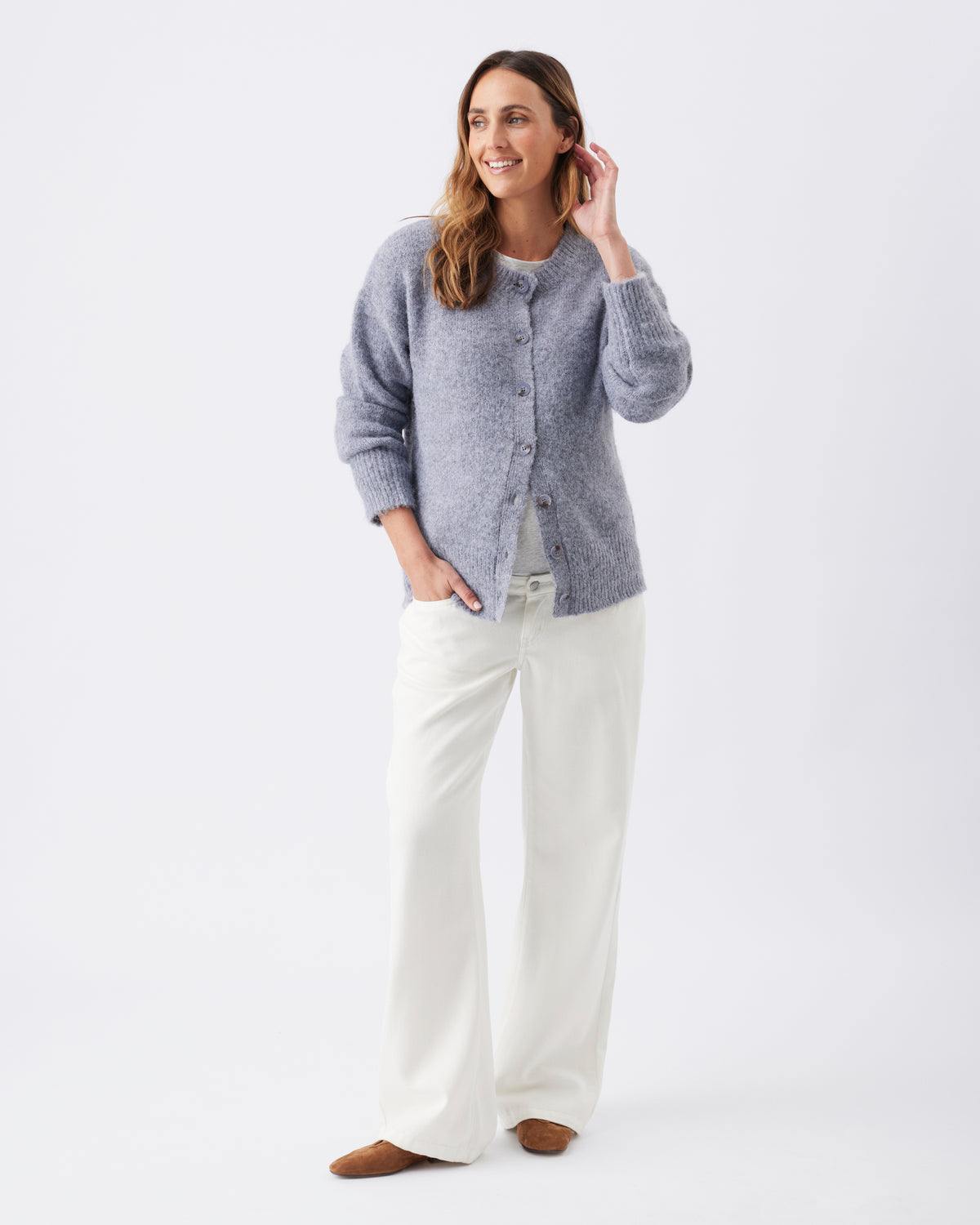 Umstands- und Still-Strickjacke mit Rundhals RIP26AW04 2
