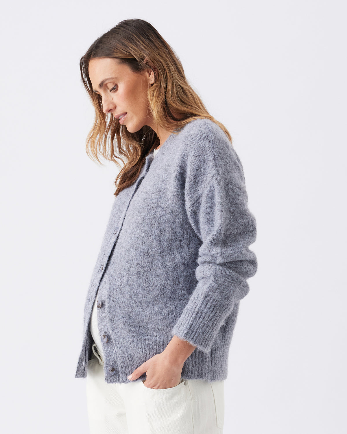 Umstands- und Still-Strickjacke mit Rundhals RIP26AW04 5