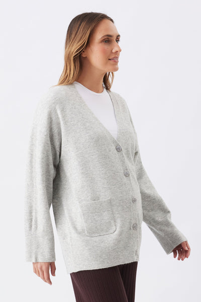 Umstands- und Still-Strickjacke mit V-Ausschnitt