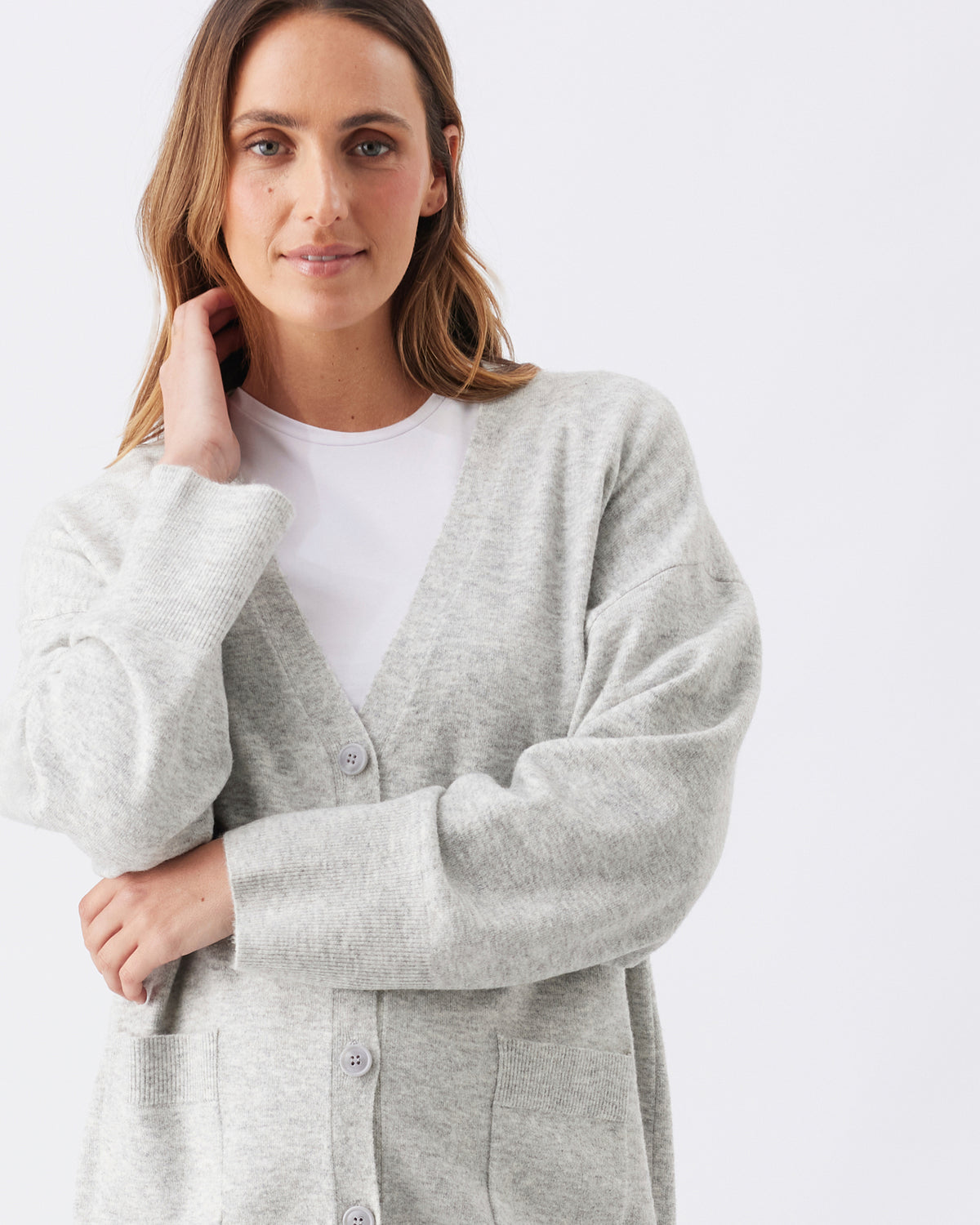 Umstands- und Still-Strickjacke mit V-Ausschnitt RIP26AW08 5