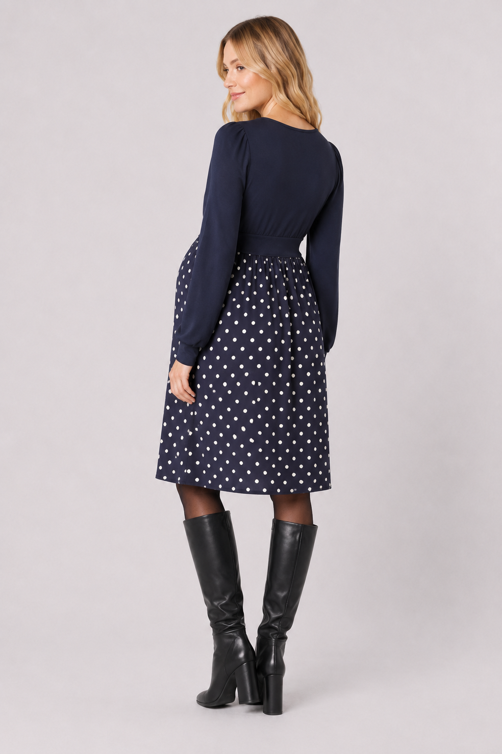 Umstands- und Stillkleid mit Bishop Ärmeln Pünktchen Print MAM26AW28 3