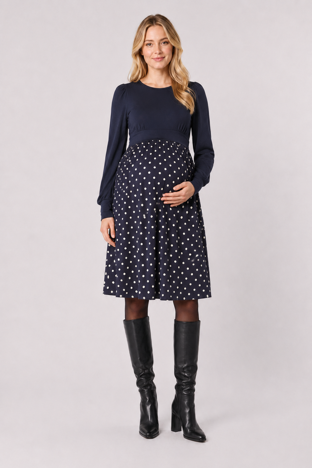 Umstands- und Stillkleid mit Bishop Ärmeln Pünktchen Print MAM26AW28 4