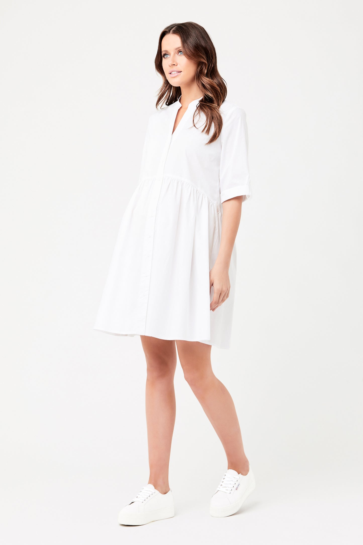 Umstands- und Stillkleid aus Popeline