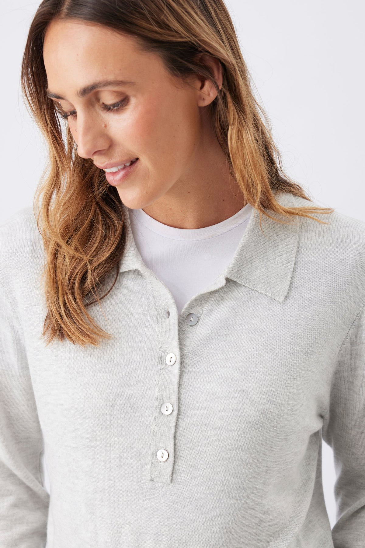 Umstands- und Stillpullover aus Strick mit Polokragen RIP26AW17 4