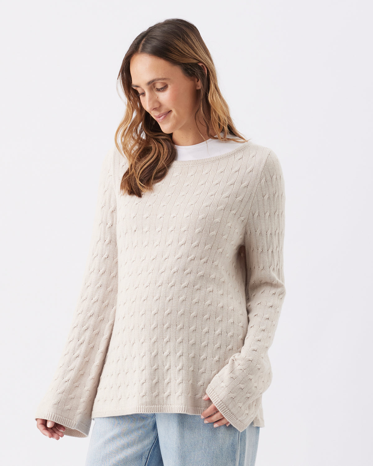 Umstands- und Stillpullover aus Zopfstrick RIP26AW07 5
