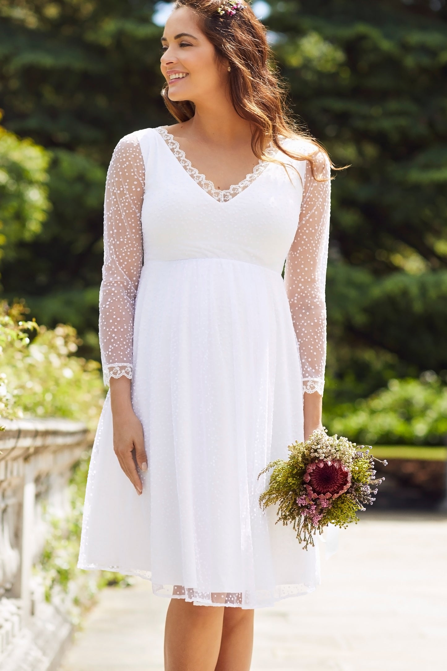 Spitzen Umstandsbrautkleid