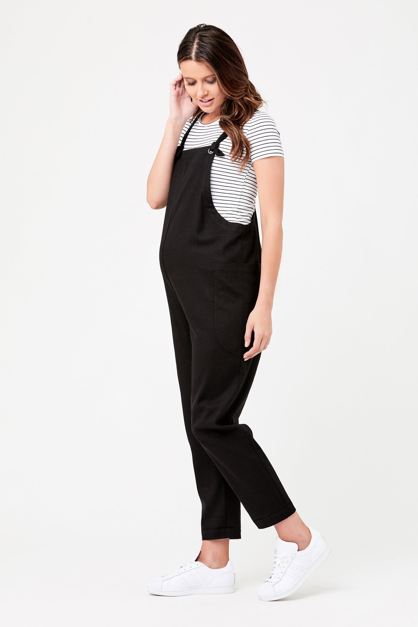 Umstands-Jumpsuit mit schmalen Trägern