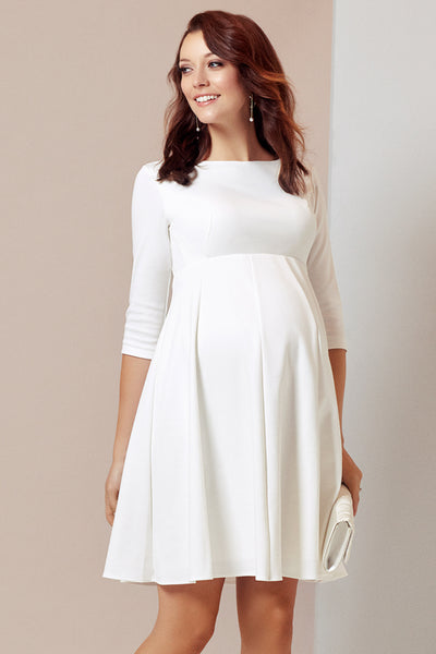 Umstandsbrautkleid mit U-Boot-Ausschnitt