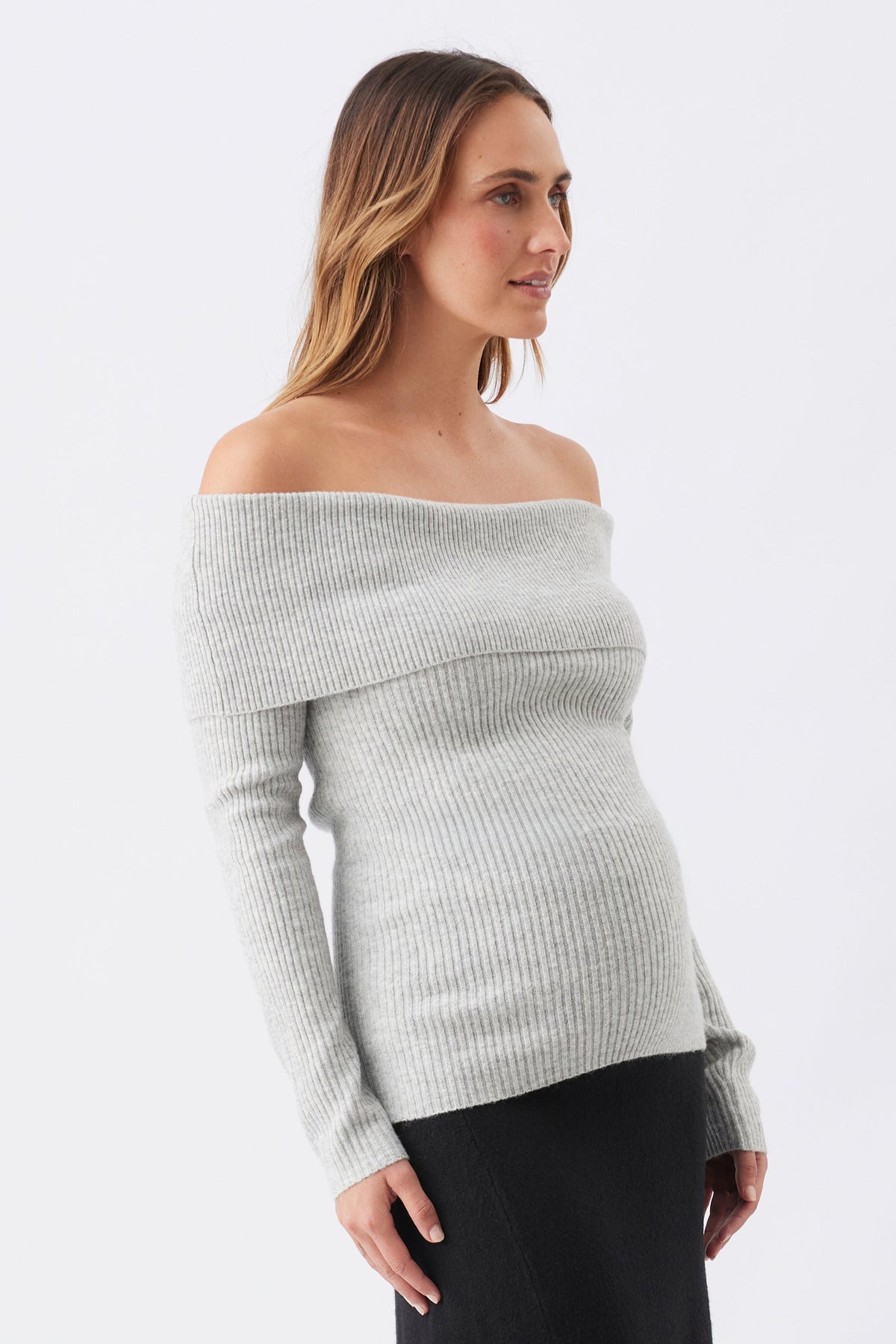 Umstandspullover aus Strick mit Off-Shoulder-Ausschnitt RIP26AW16 2