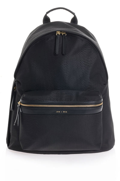 Wickelrucksack Pythonoptik schwarz