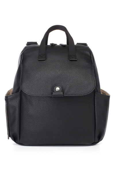 Wickelrucksack aus veganem Kunstleder schwarz