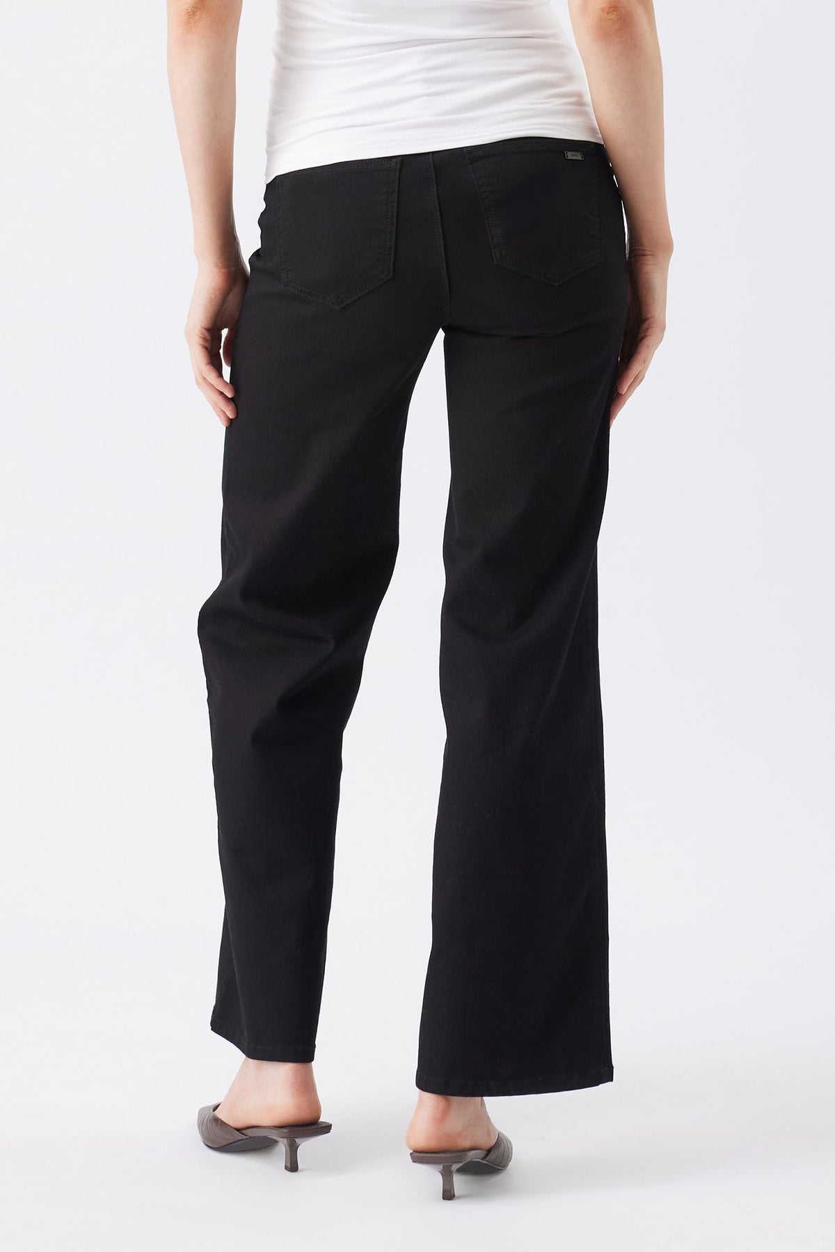 Wide Leg Umstandsjeans mit seitlichen Stretcheinsätzen schwarz RIP26AW15 3