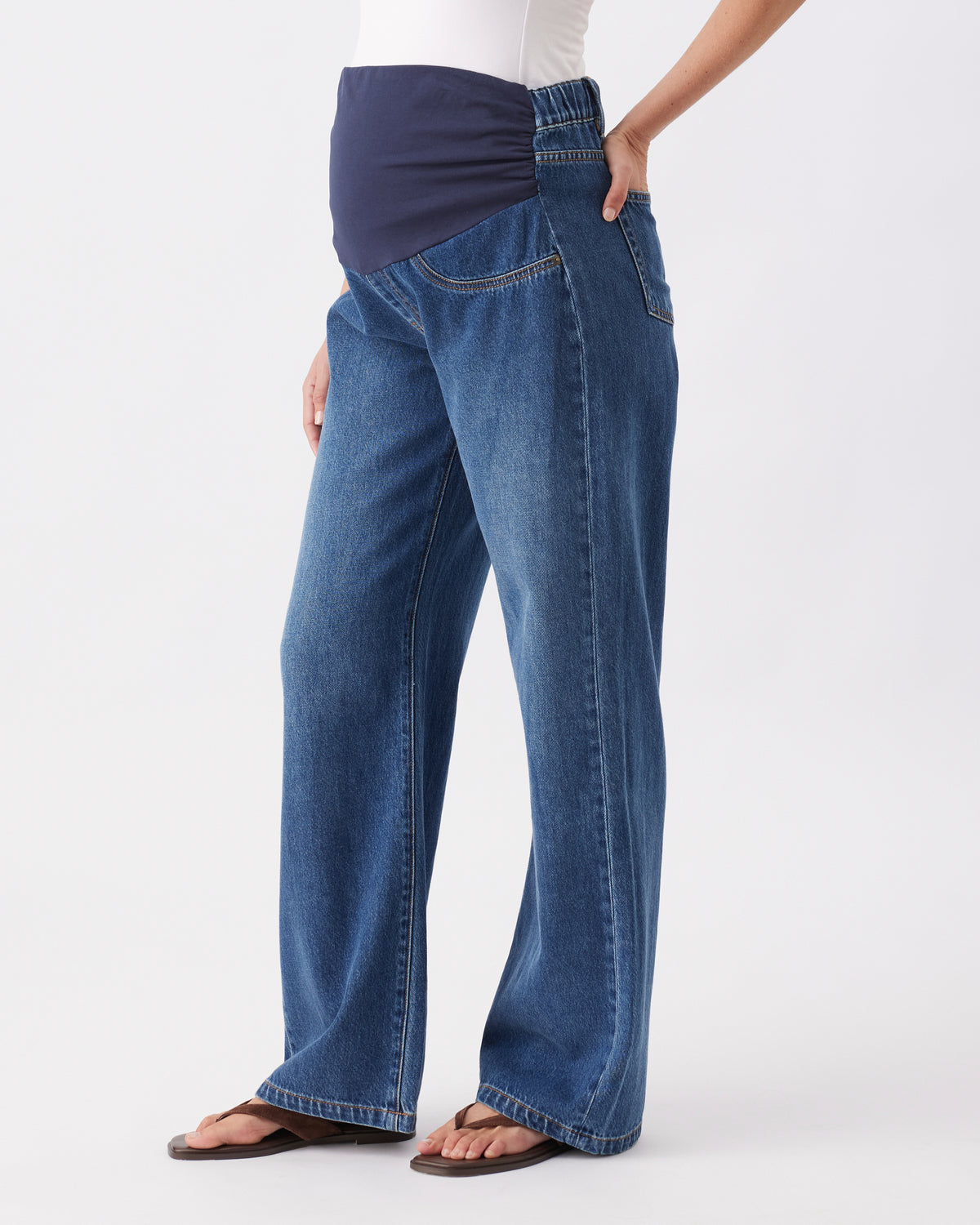 Wide Leg Umstandsjeans mit Überbauchbund RIP26AW05 2